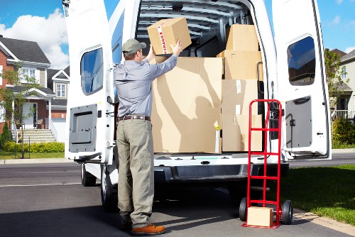 Fragile household items carefully prepared for removal in Muswell Hill