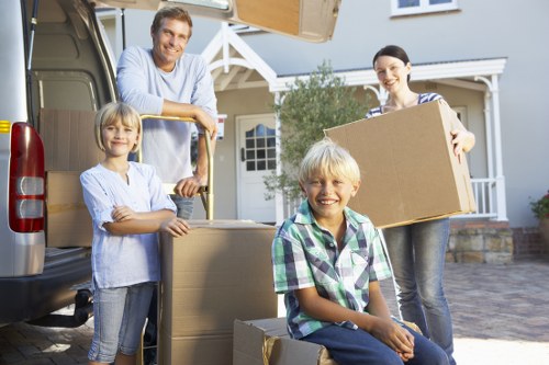 Team preparing files and equipment for office removals in Muswellhill